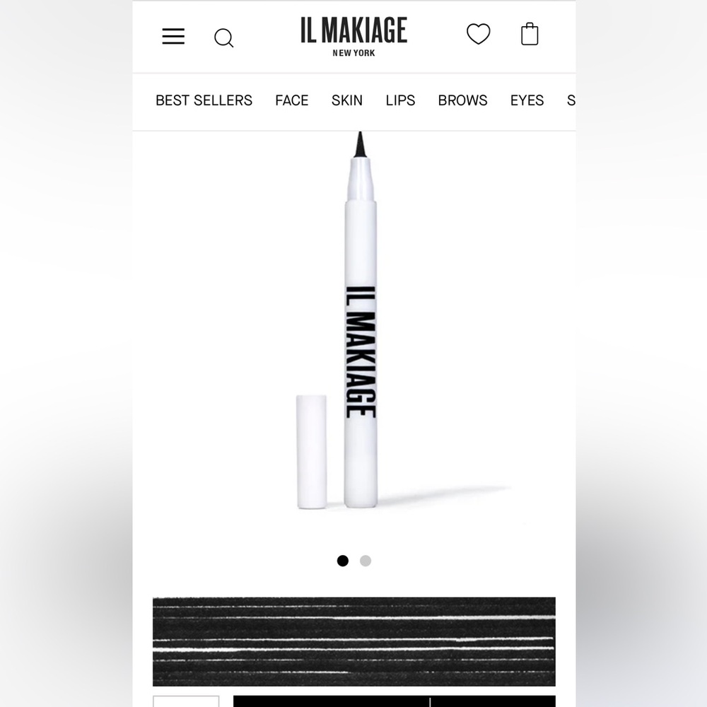 BNIB IL MAKIAGE Waterproof liquid Eyeliner - black card